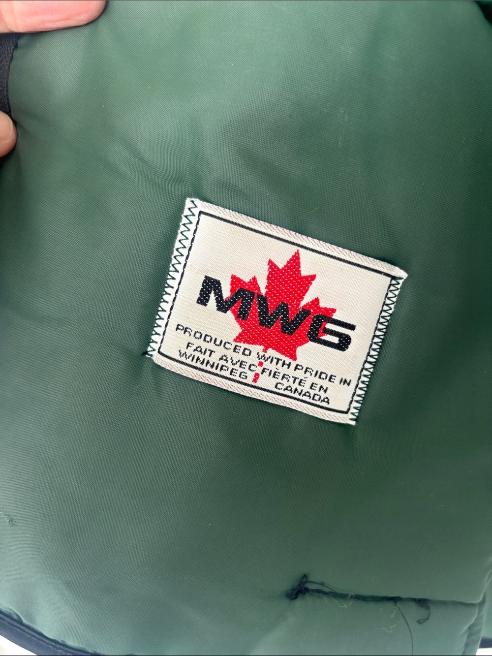 Vintage Green Quilted Puffer Vest with Workwear Patch - Picture 4 of 6